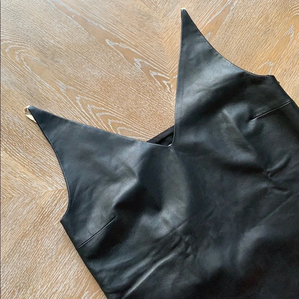 MAISON MARTIN MARGIELA Black Strap Leather Tank Top 4 - Picture 6 of 15